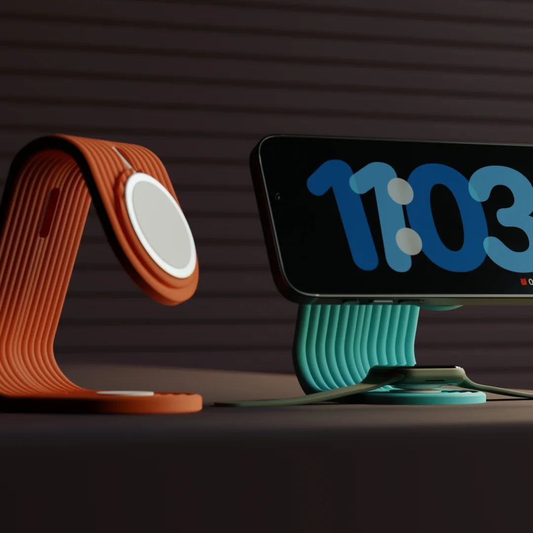 iPhone & Apple Watch MagSafe Charging Stand view 3