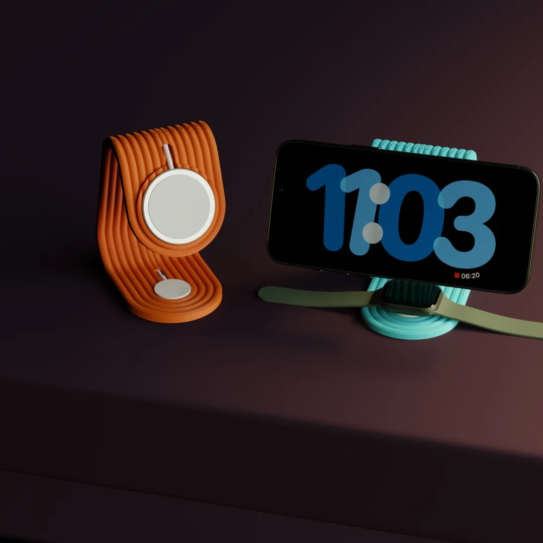 iPhone & Apple Watch MagSafe Charging Stand view 5