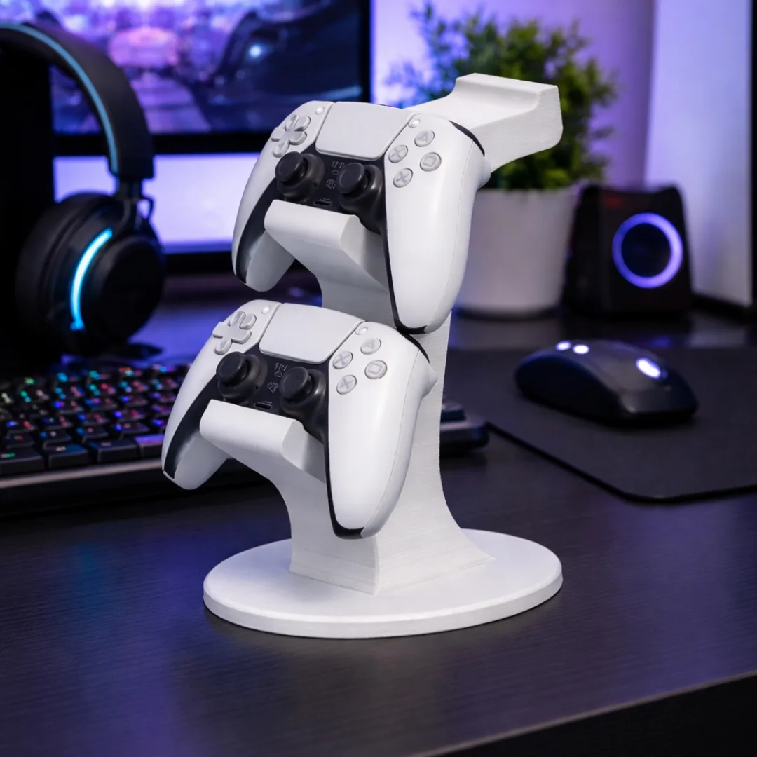 PS5 Dual Controller Stand + Headphone Holder view 3