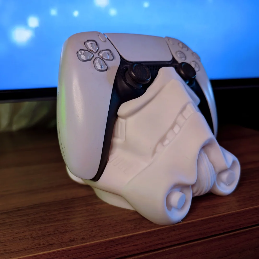 Stormtrooper PS5 Controller Stand view 2