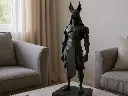 Minimalist Low Poly Anubis Statue 